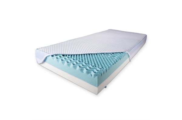 Sleep Tech kølende madras med 7 zoner og æggebakkestruktur